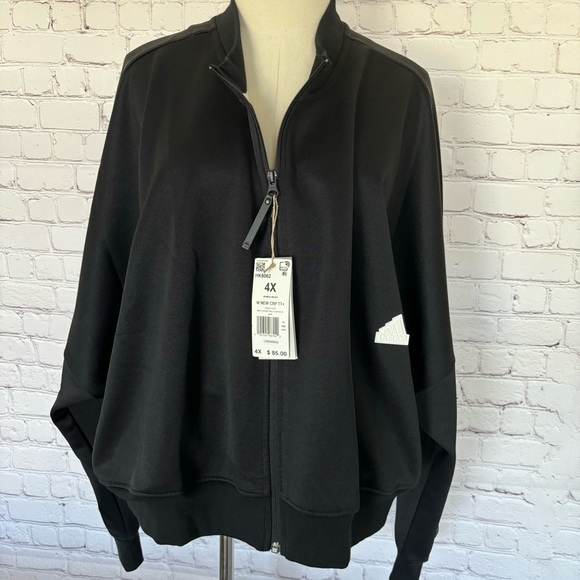 adidas Jackets & Blazers - Adidas Black Full Zip Cropped Track Jacket--NWT--4X